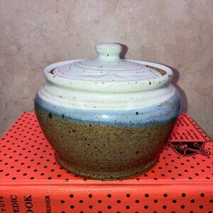 Westhall Pottery Honey Jar / Condiment Jar Drip Glaze